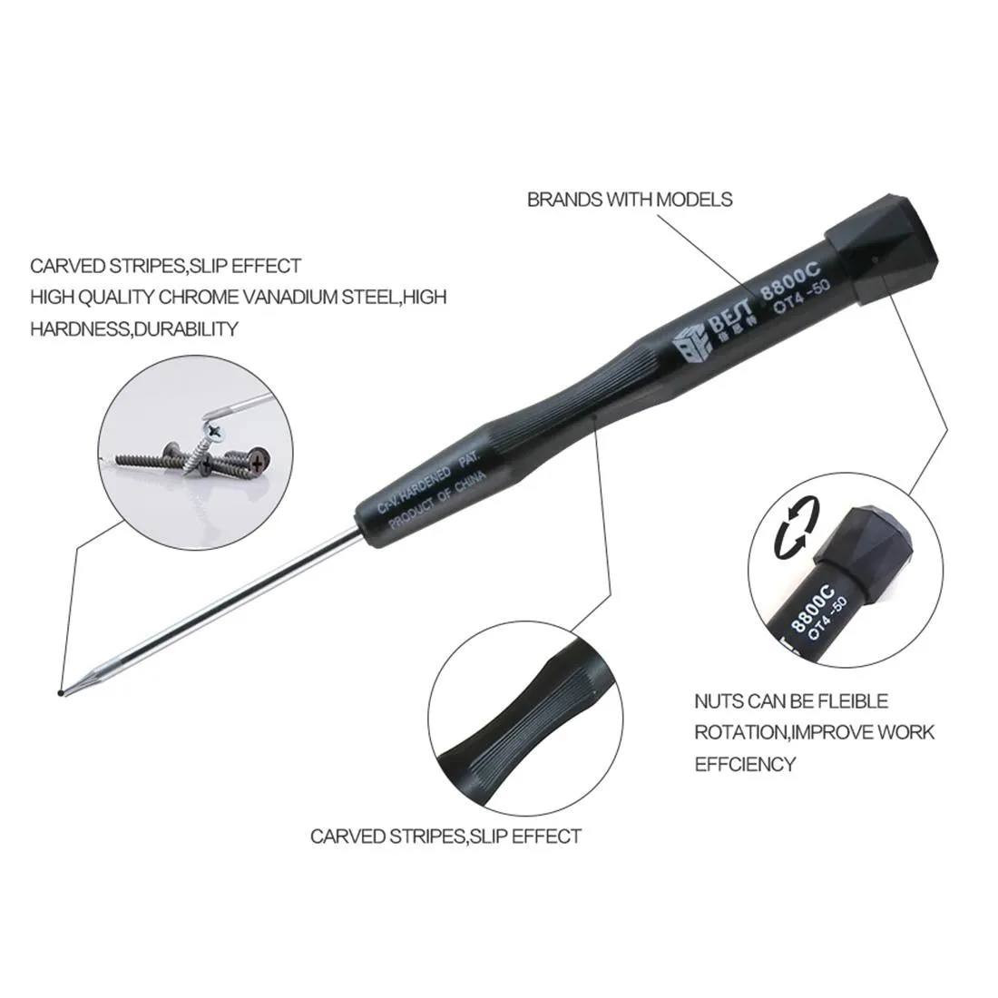 10-piece Precision Magnetic Screwdriver Set for Best Bst 8800e Repair