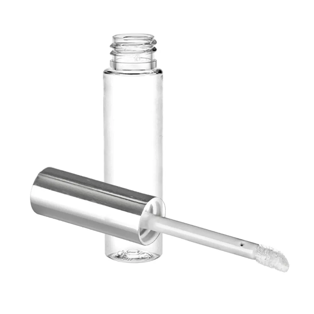 5 Empty PET Clear Lip Gloss Bottle 8ML Tube Balm Container Stopper Not Included