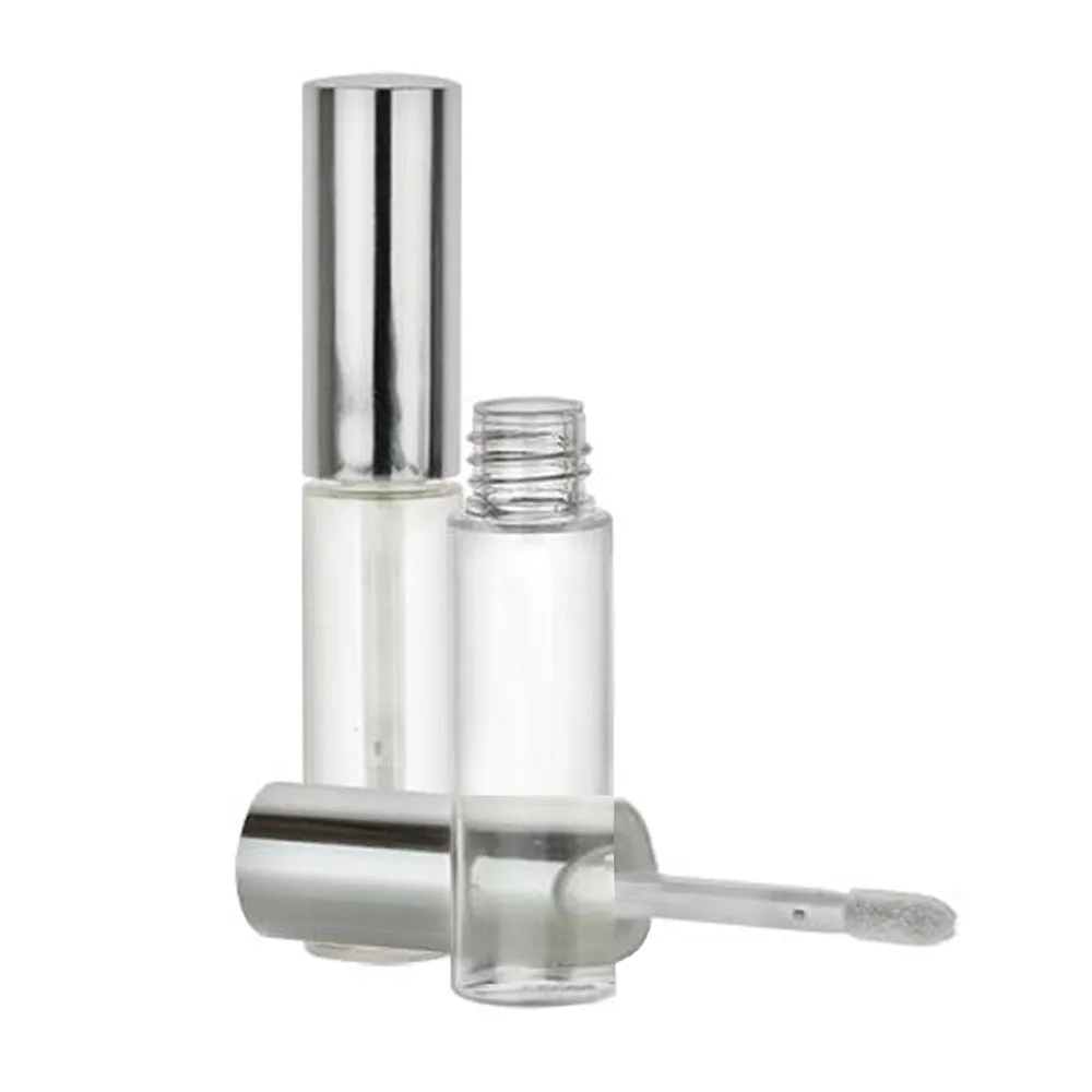 5 Empty PET Clear Lip Gloss Bottle 8ML Tube Balm Container Stopper Not Included