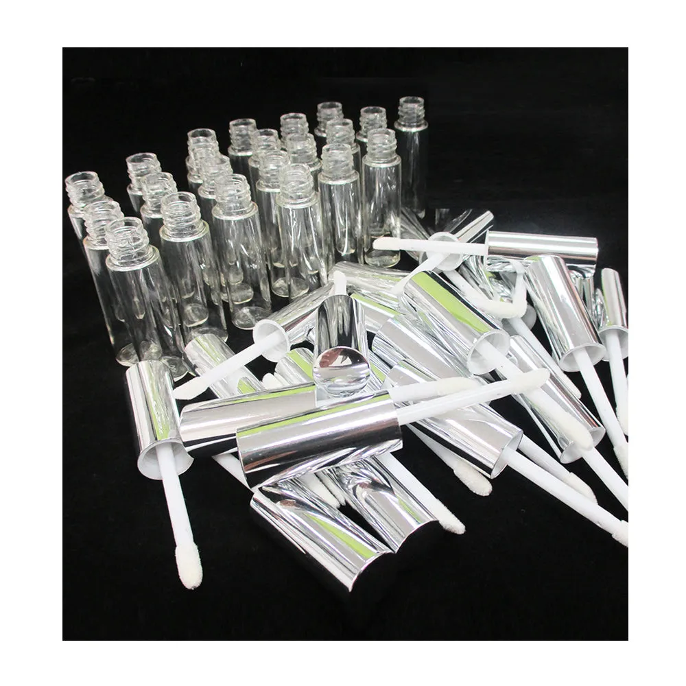 5 Empty PET Clear Lip Gloss Bottle 8ML Tube Balm Container Stopper Not Included
