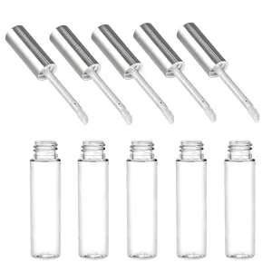 5 Empty PET Clear Lip Gloss Bottle 8ML Tube Balm Container Stopper Not Included