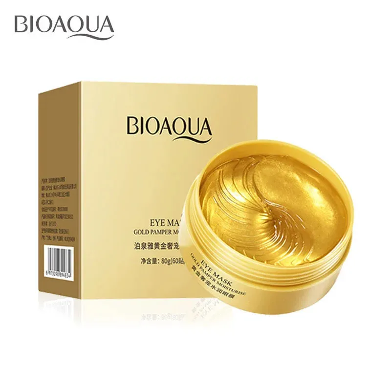 60 Piece Gold Crystal Collagen Eye Mask For Moisturizing & Firming