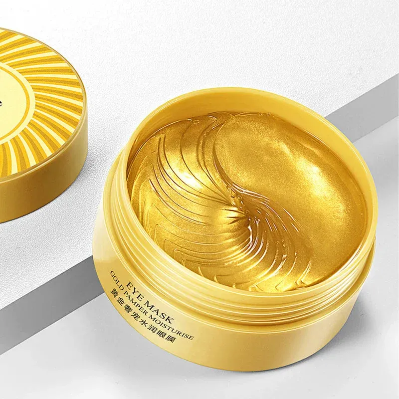 60 Piece Gold Crystal Collagen Eye Mask For Moisturizing & Firming