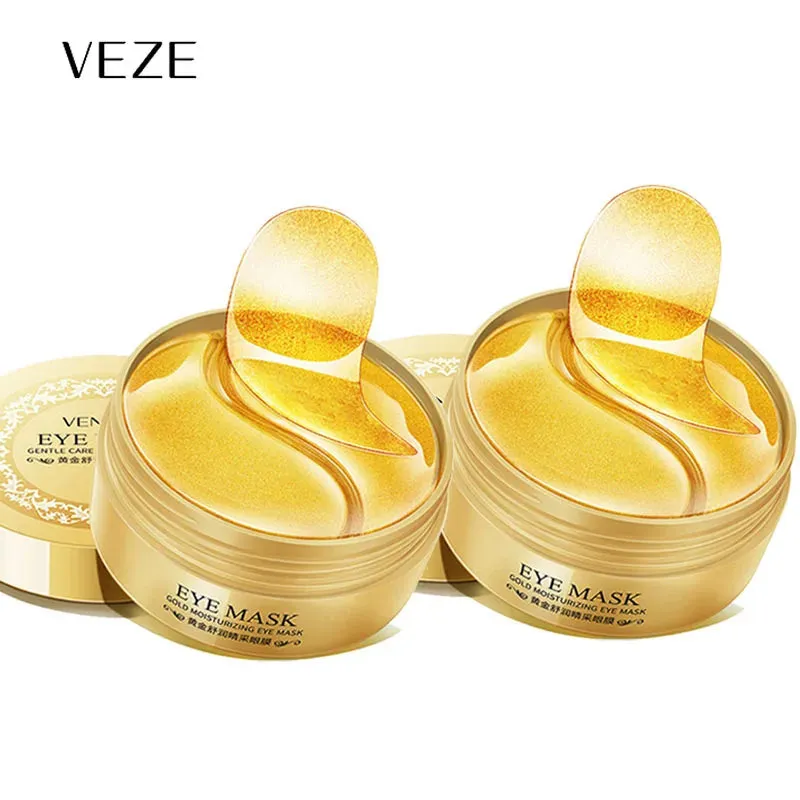 60 Piece Gold Crystal Collagen Eye Mask For Moisturizing & Firming