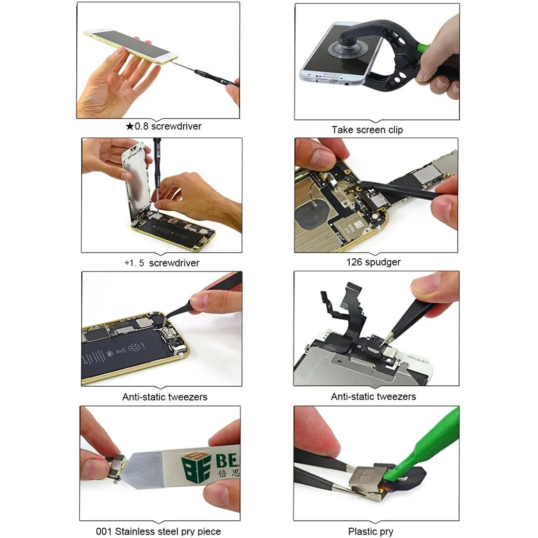 8-piece Cell Phone Repair Tool Kit for Easy Opening