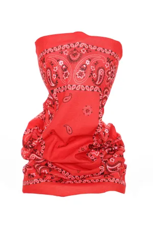Bandana Sleeve Face Mask - Red
