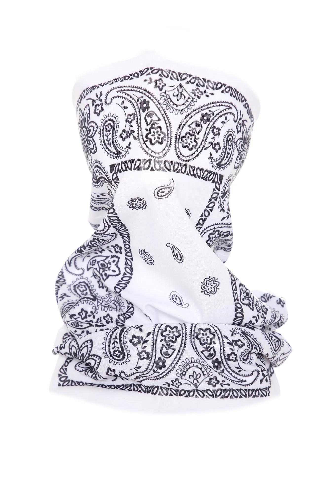 Bandana Sleeve Face Mask - White