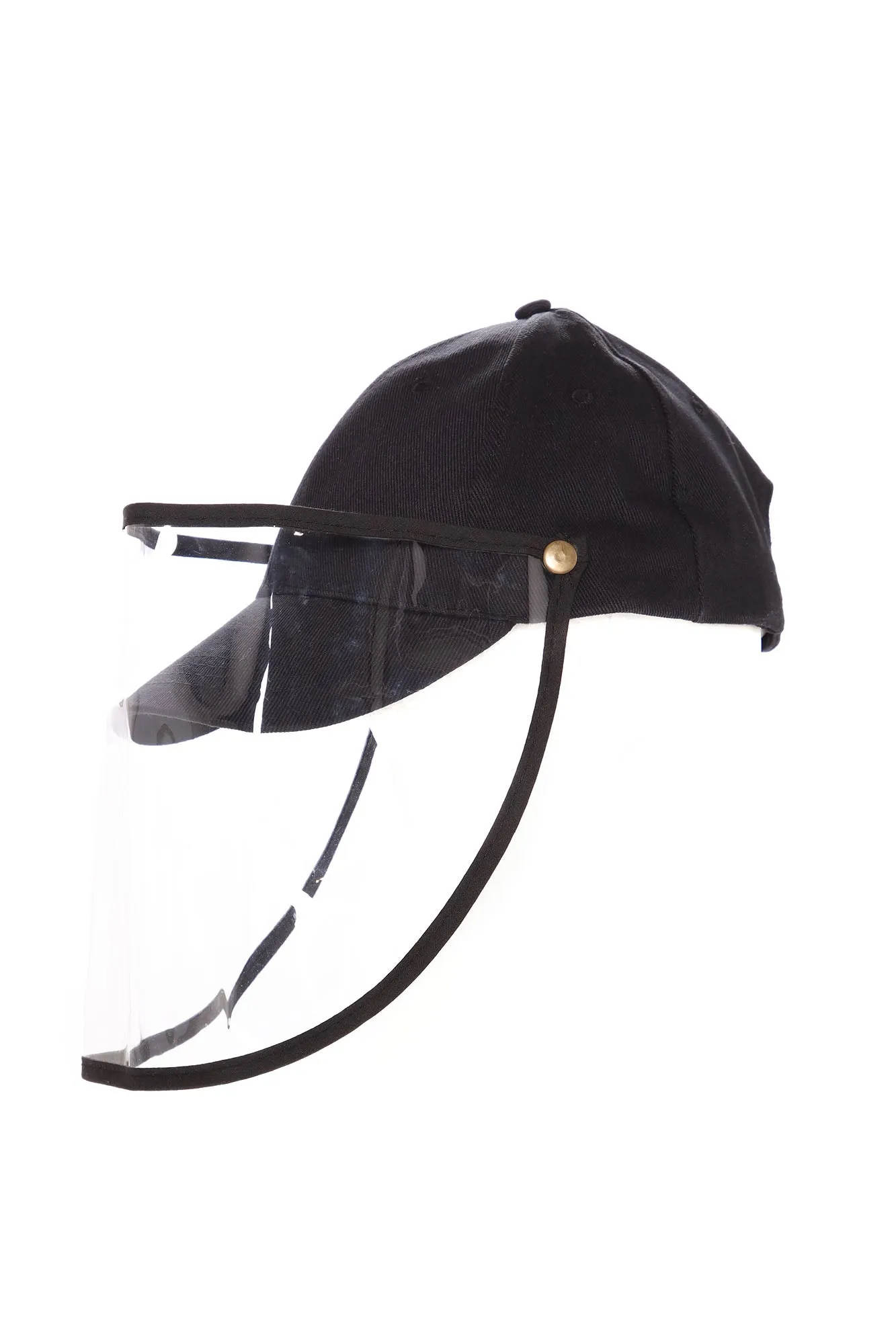 Baseball Cap Face Shield - Black