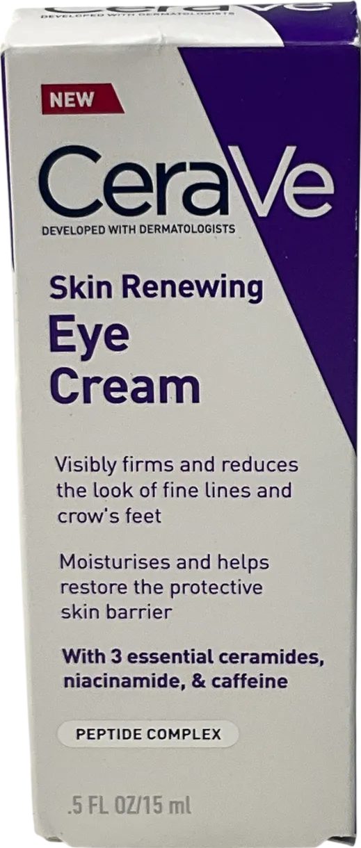 Cerave Renewing Eye Cream With Peptide Complex & Caffeine For Brighter 15ml