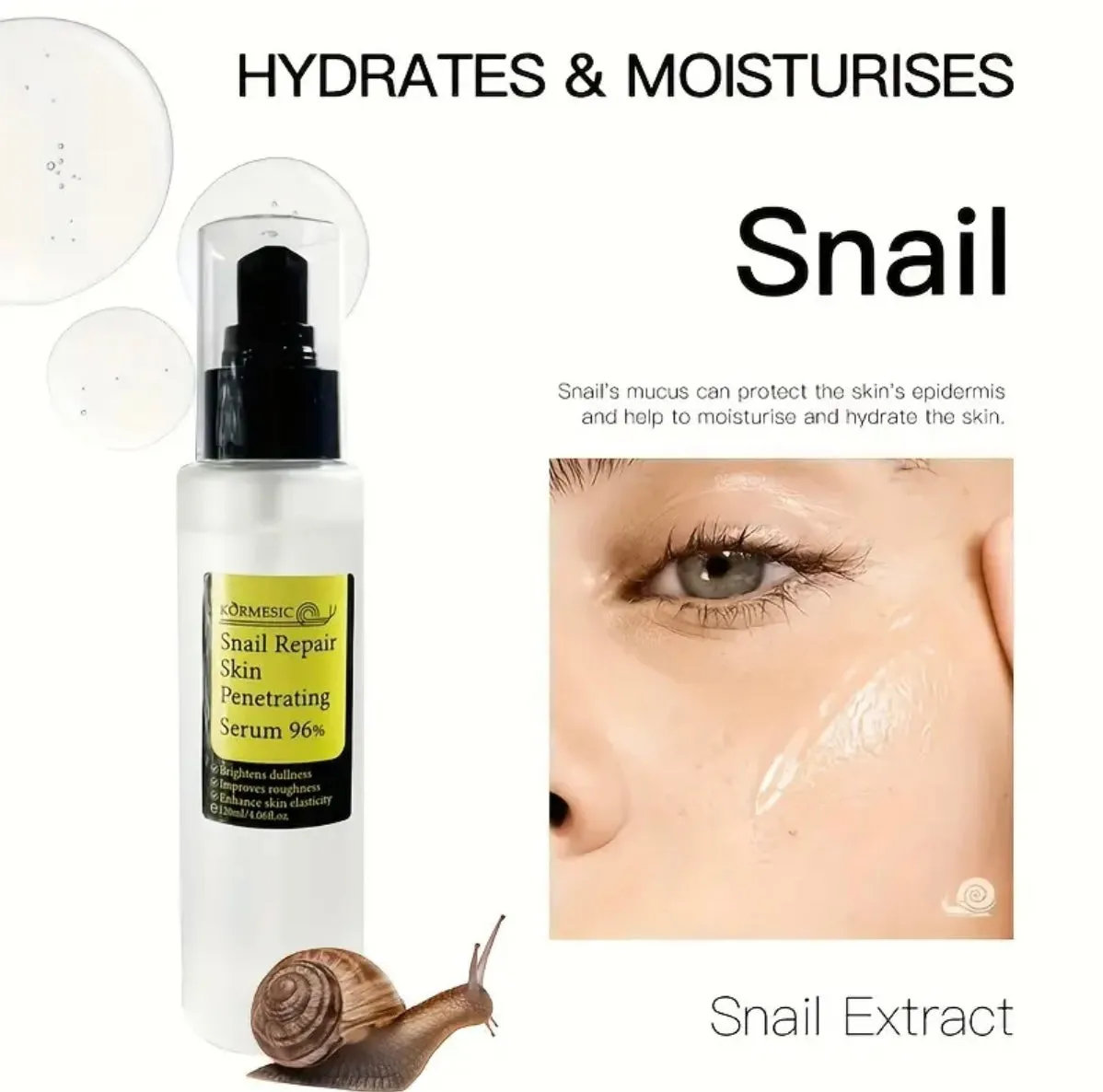 Clinical Grade Korean Skincare- 96% Snail Mucin- Our Best Selling Serum