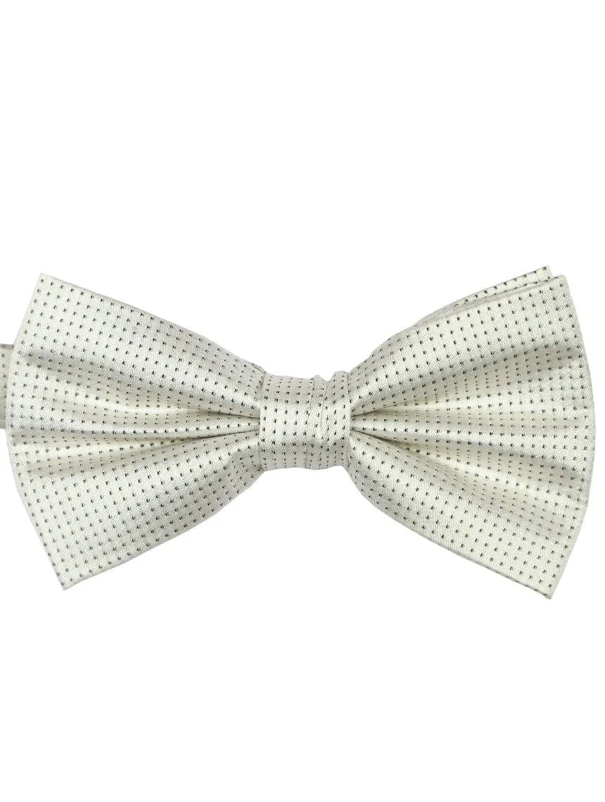 DCLIC Classic Microdot Bow Tie - White