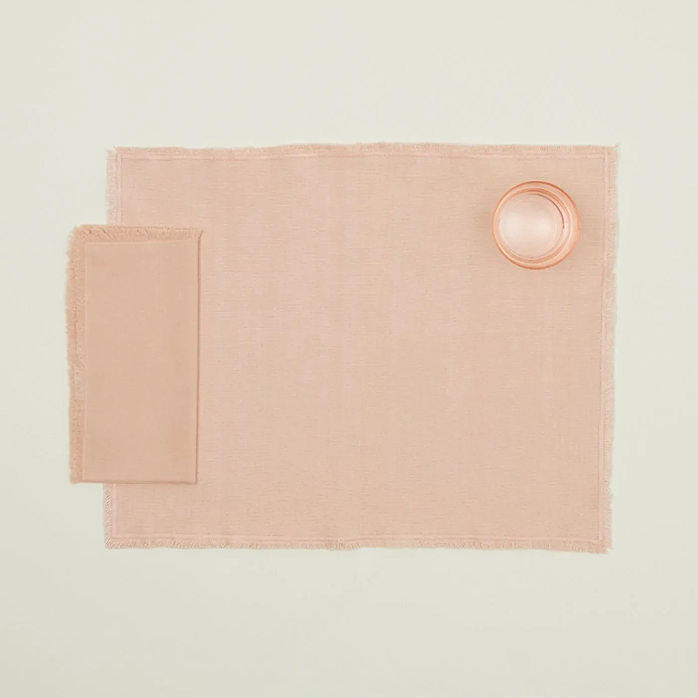 Essential Cotton Placemats Set of 4 (Blush)