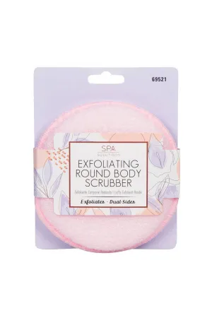 Exfoliating Round Body Scrubber in Pink
