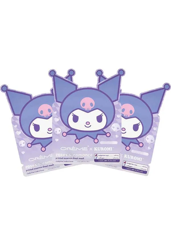 Kuromi Roses & Romance | ESSENCE SHEET MASK [3 PCE]