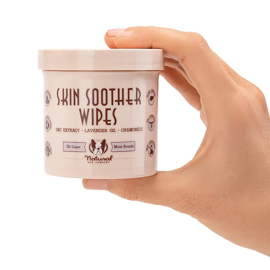 Natural Dog Company Skin Soother Wipes, 50-Count