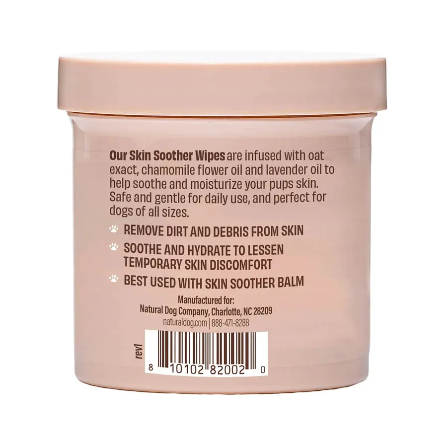 Natural Dog Company Skin Soother Wipes, 50-Count