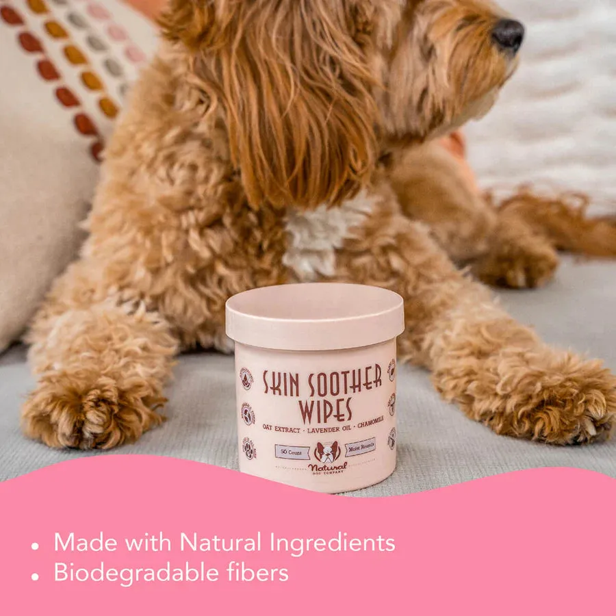Natural Dog Company Skin Soother Wipes, 50-Count