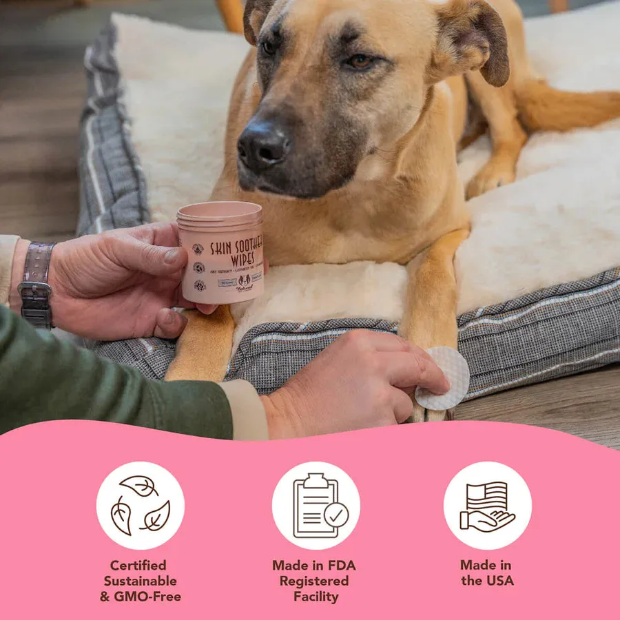 Natural Dog Company Skin Soother Wipes, 50-Count