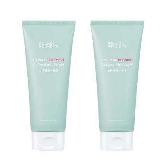 ROUND AROUND Cypress Blemish Cleansing Foam 200ml 200ml (Double SET)