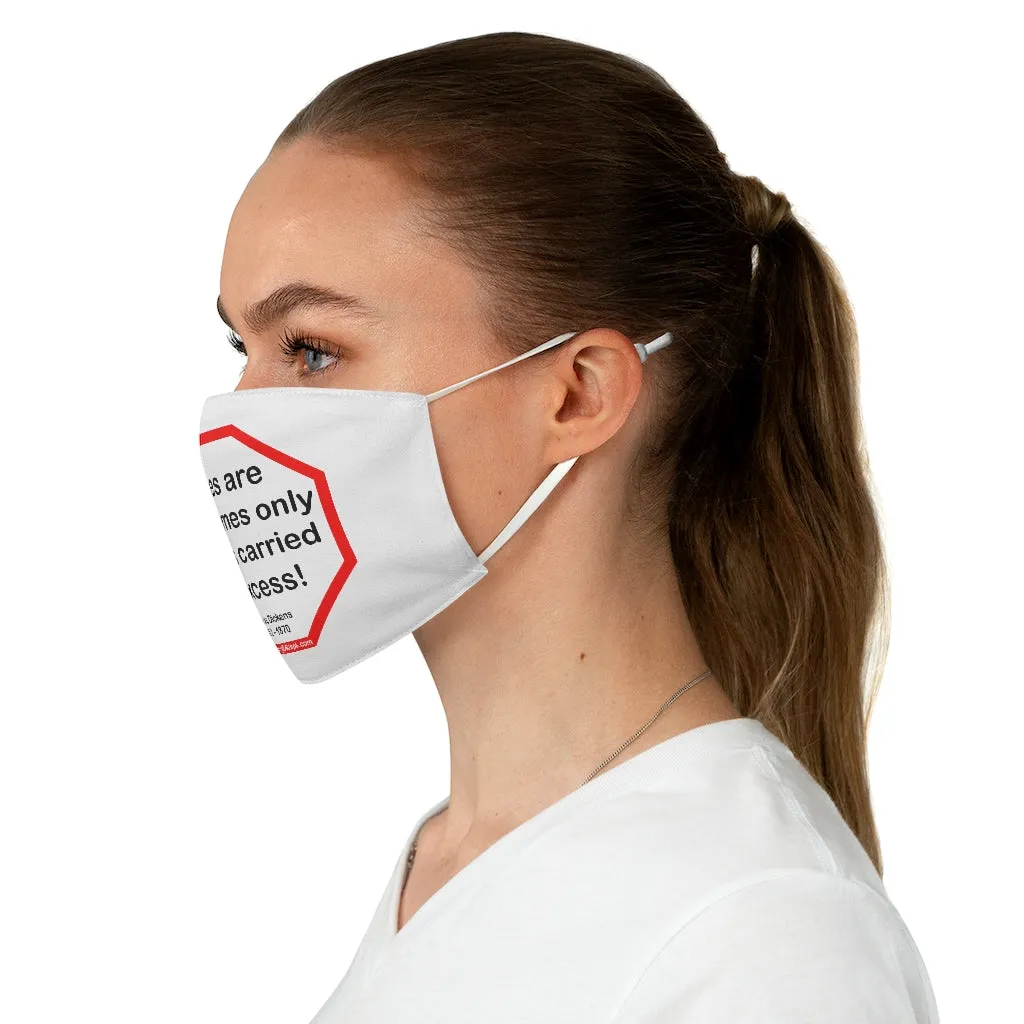 Vices are sometimes only virtues carried to excess!  -  Charles Dickens 1812  1870  - B4Uspeak Make a Statement Fabric Face Mask wht