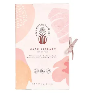 Wanderflower Sheet Mask Library - set of 4