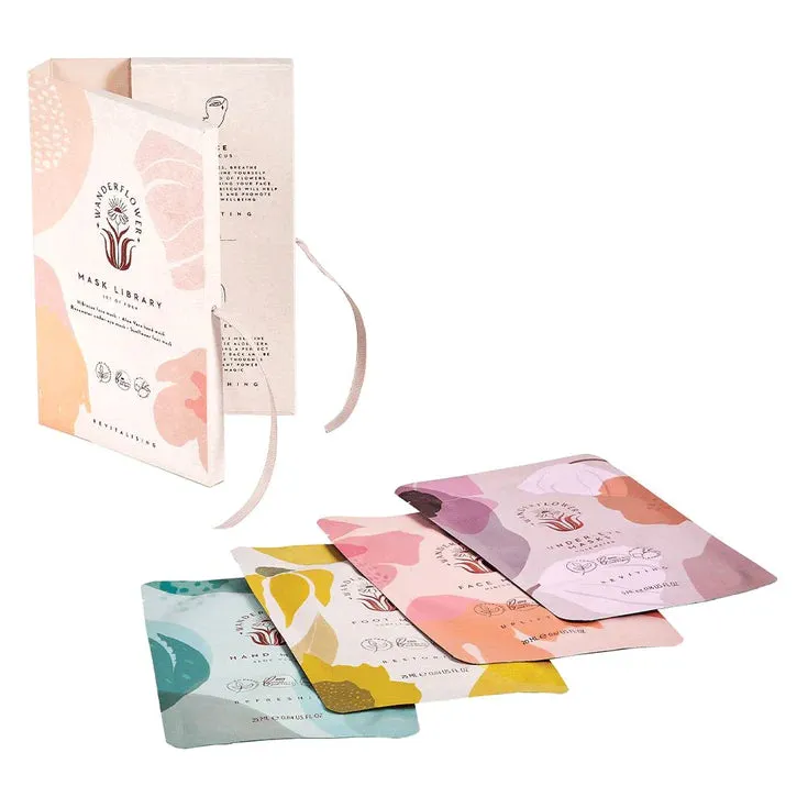 Wanderflower Sheet Mask Library - set of 4